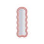 Voir la diapositive 1 : Paris Prix Miroir Mural en Tissu Bouclé  Teddy  160cm Rose