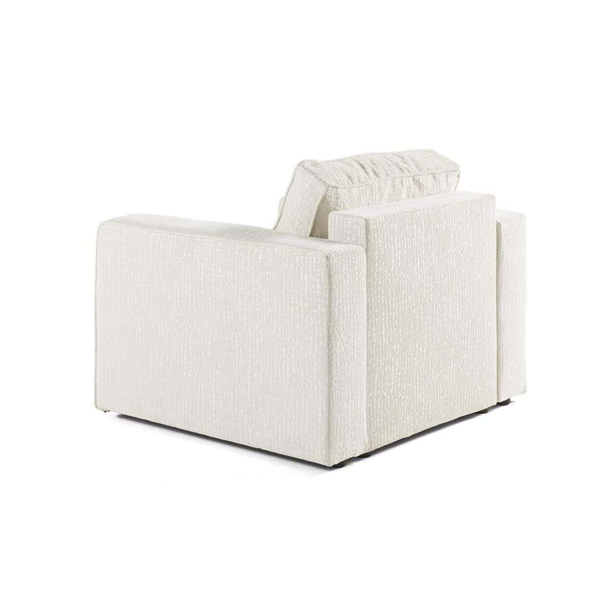 BEST MOBILIER Topaze - fauteuil - en tissu velours relief
