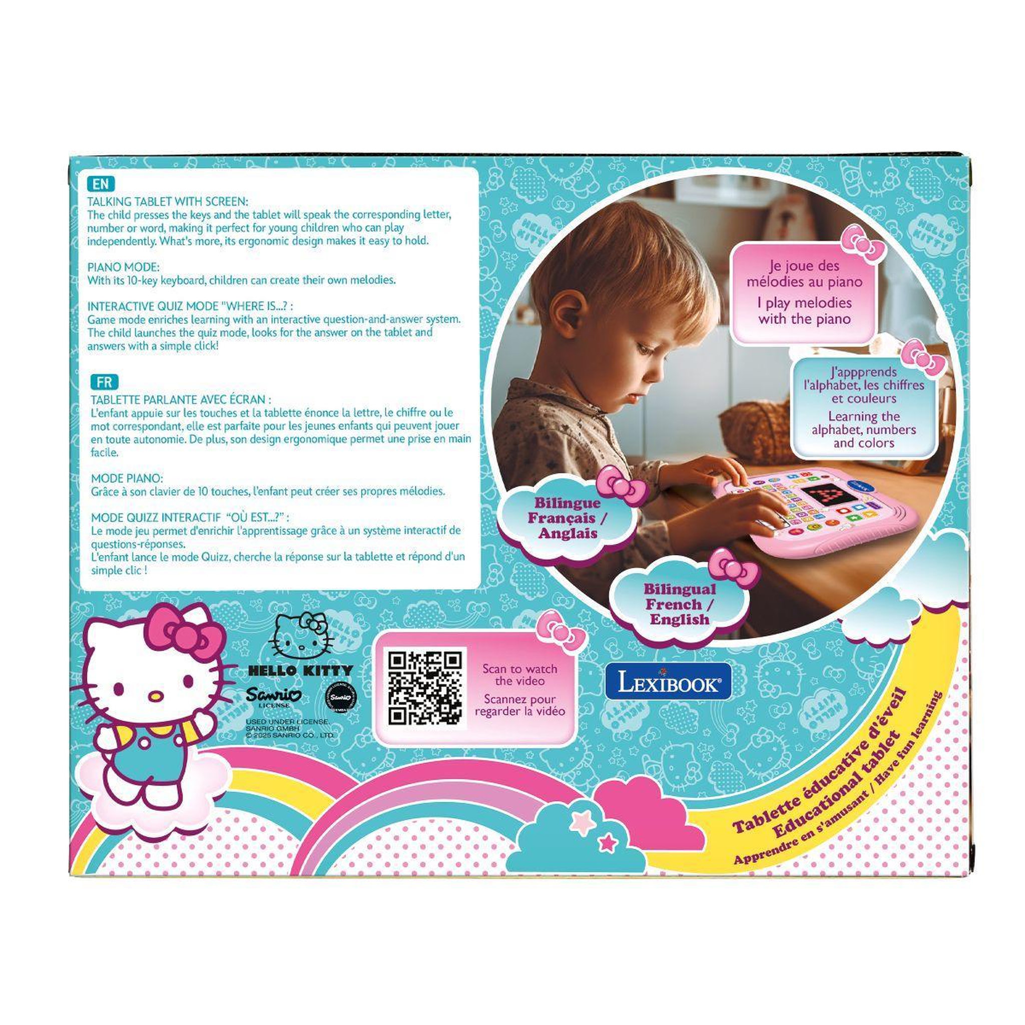 Voir la diapositive 4 : Lexibook Tablette Hello Kitty éducative bilingue parlante ABC (FR/EN)
