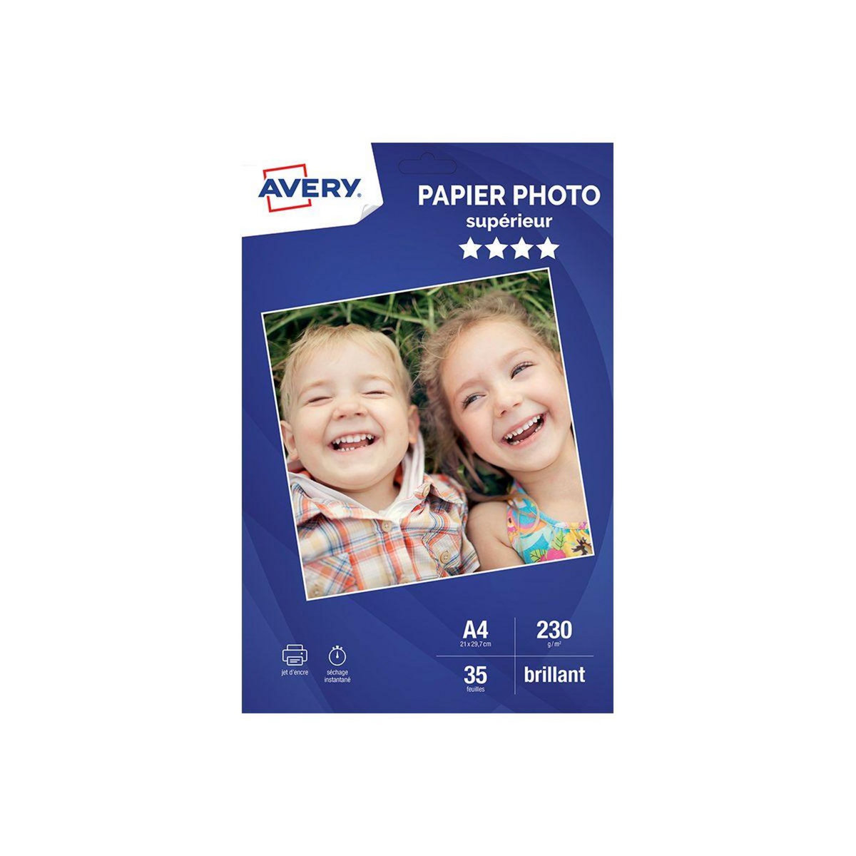 AVERY Papier photo 35 Photos brillantes A4 230g