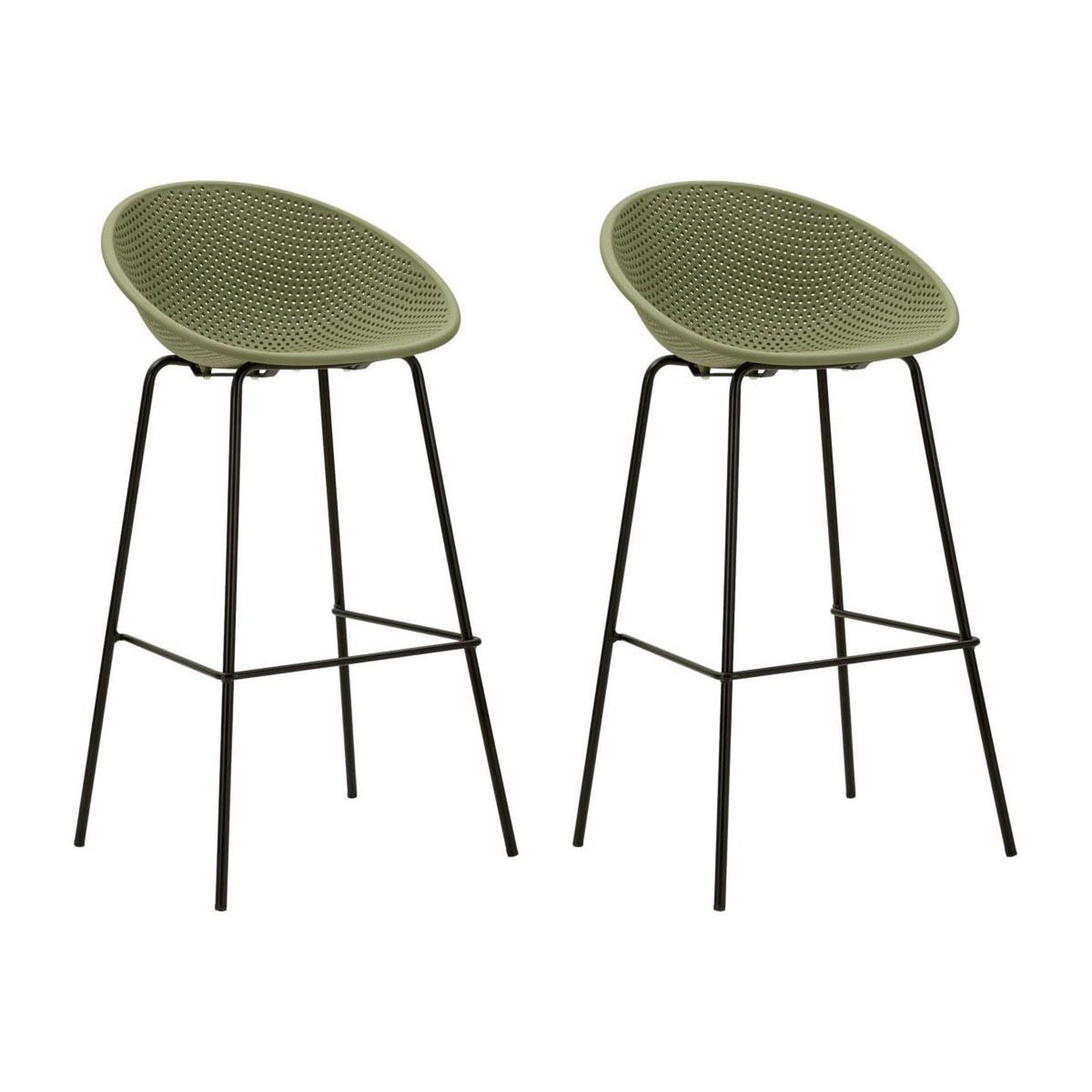 Paris Prix Lot de 2 tabourets de bar  ibiza  98cm vert