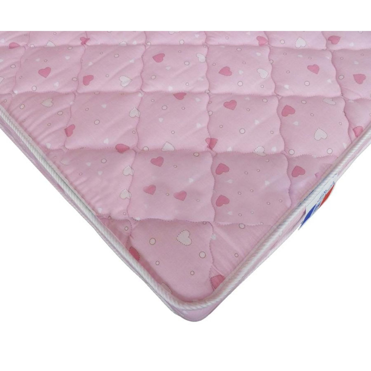 IDLITERIE Matelas enfant hypoallergénique en mousse ferme fabriqué en France Couleur Rose 90 x 190 cm