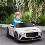 Voir la diapositive 2 : HOMCOM Véhicule électrique enfant Bentley Bacalar 2 moteurs 2 x 25 W télécommande effets sonores et lumineux blanc