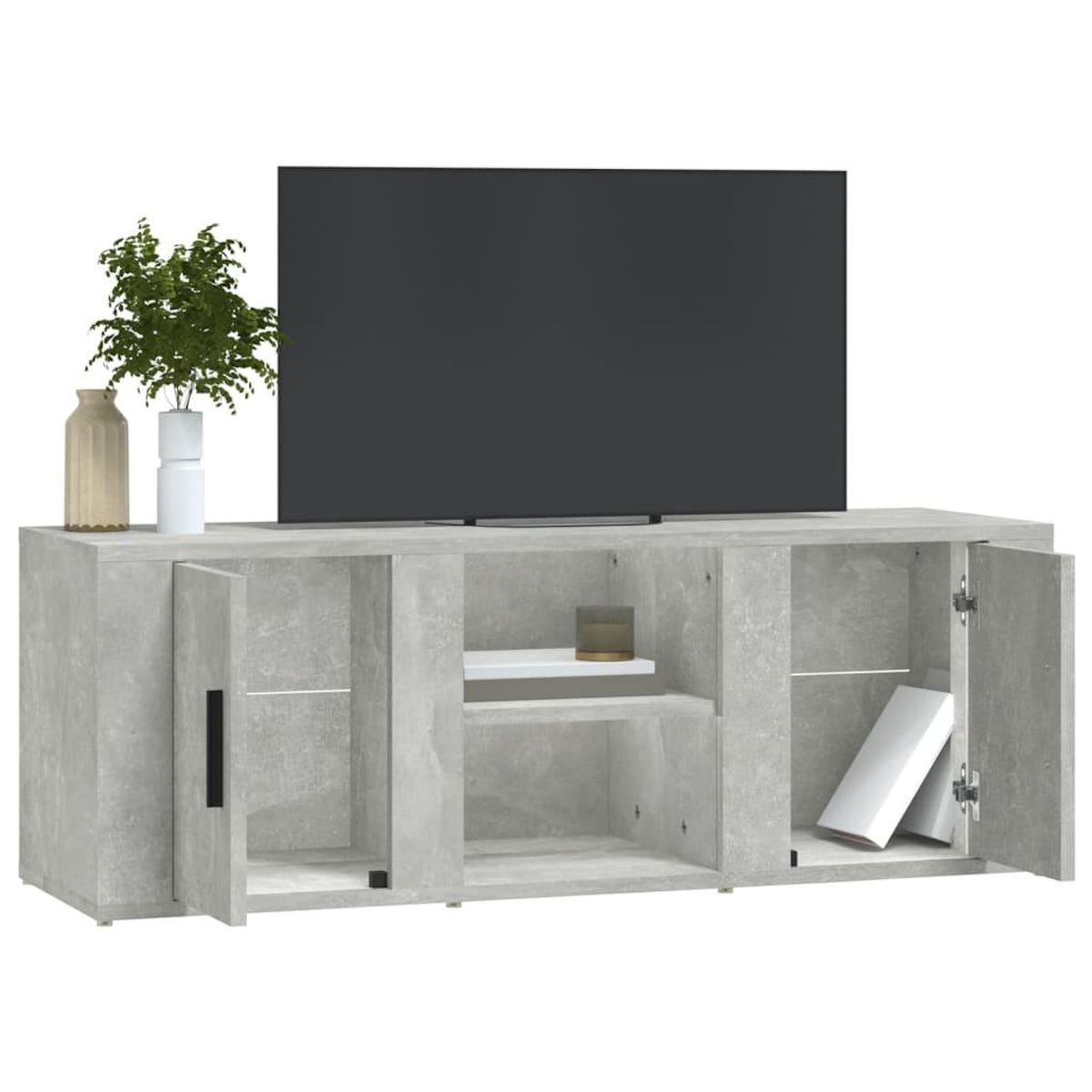 VIDAXL Meuble TV Gris beton 100x31,5x35 cm Bois d'ingenierie