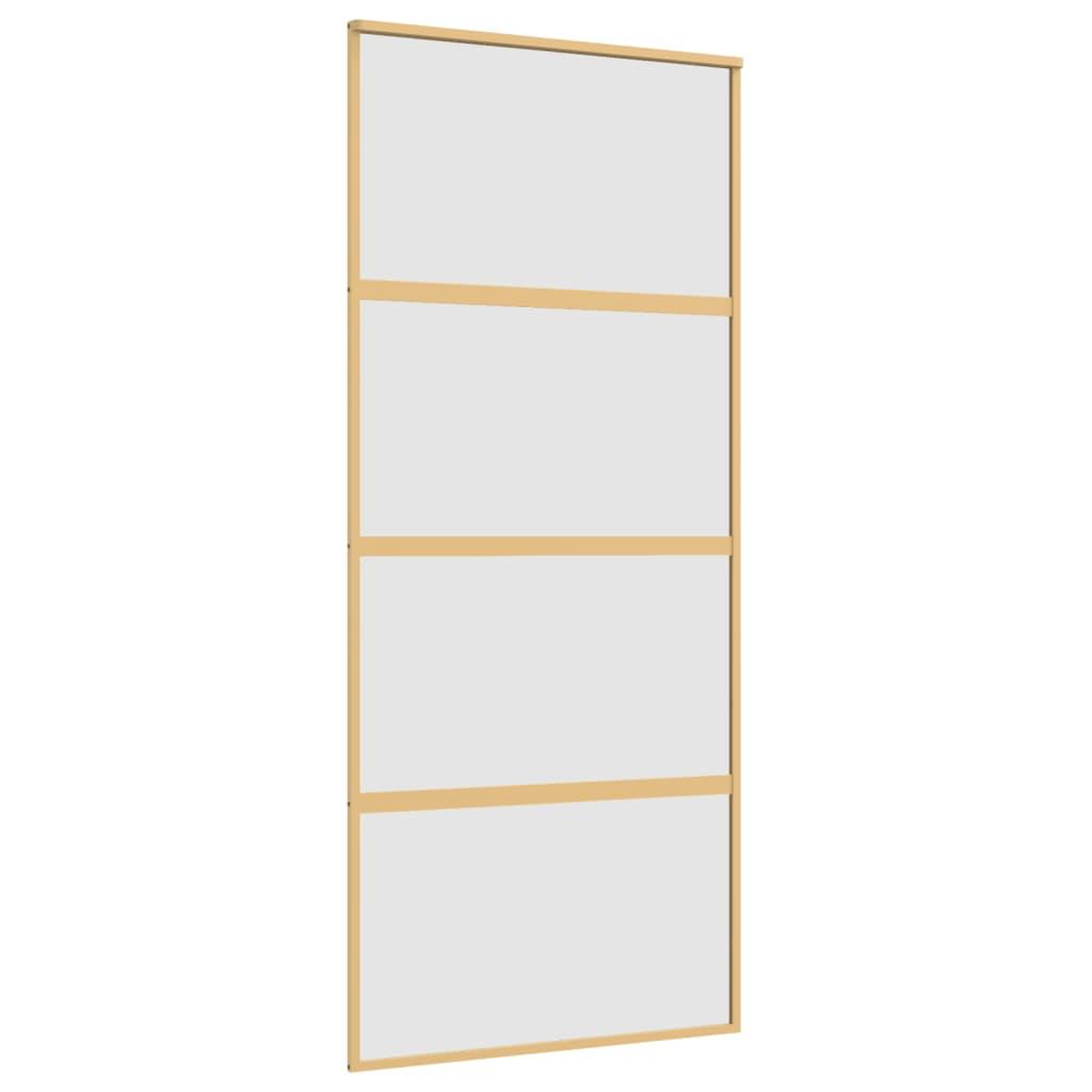 Voir la diapositive 2 : VIDAXL Porte coulissante dore 90x205 cm verre ESG depoli et aluminium