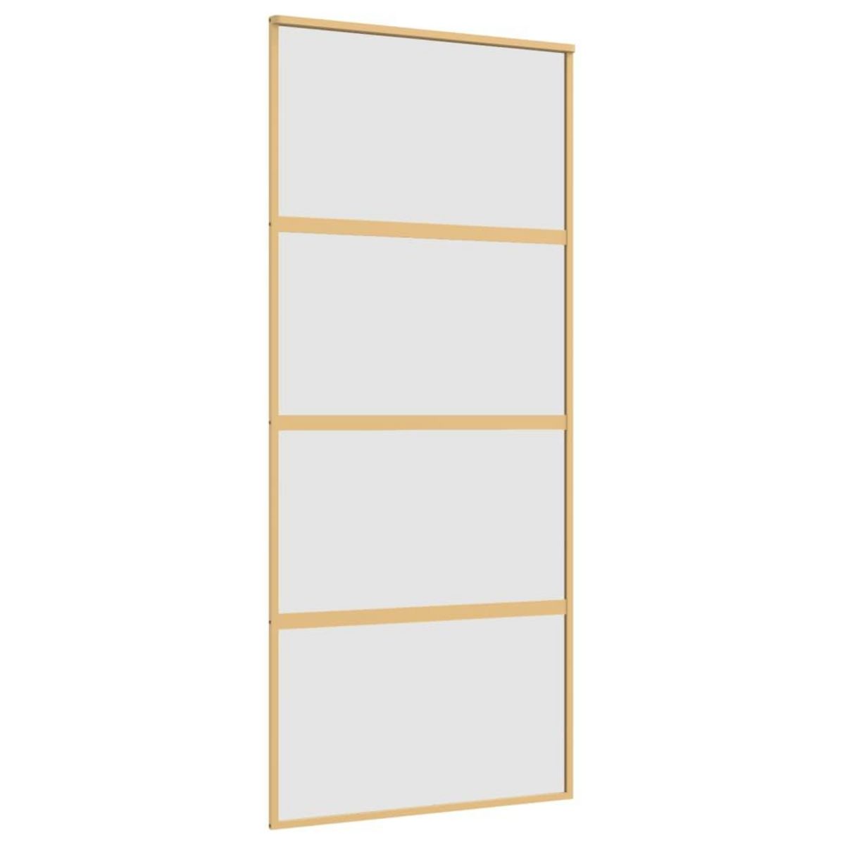 VIDAXL Porte coulissante dore 90x205 cm verre ESG depoli et aluminium