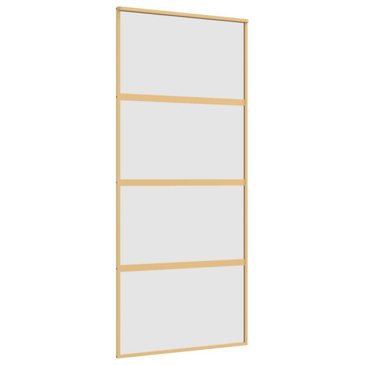 VIDAXL Porte coulissante dore 90x205 cm verre ESG depoli et aluminium