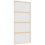 Voir la diapositive 2 : VIDAXL Porte coulissante dore 90x205 cm verre ESG depoli et aluminium