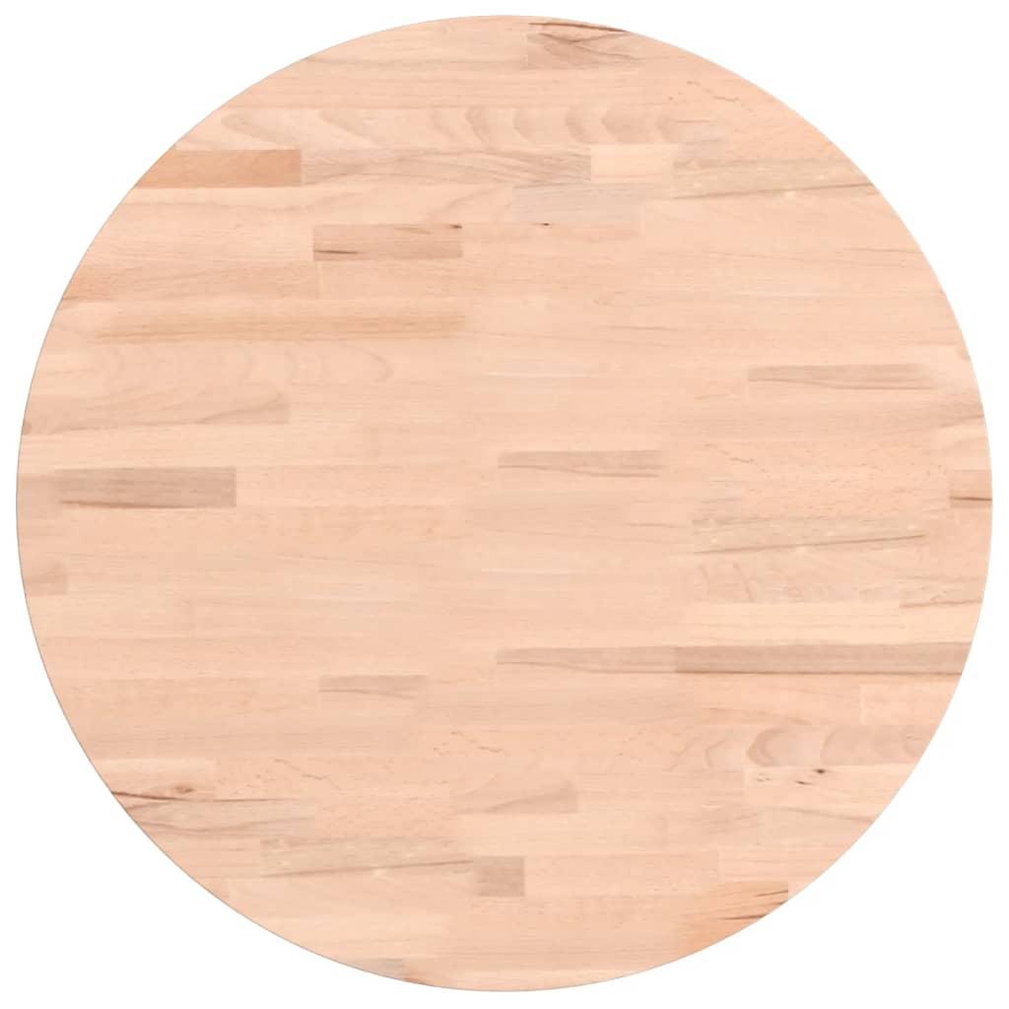 Voir la diapositive 2 : VIDAXL Dessus de table Ø50x1,5 cm rond bois massif de hetre