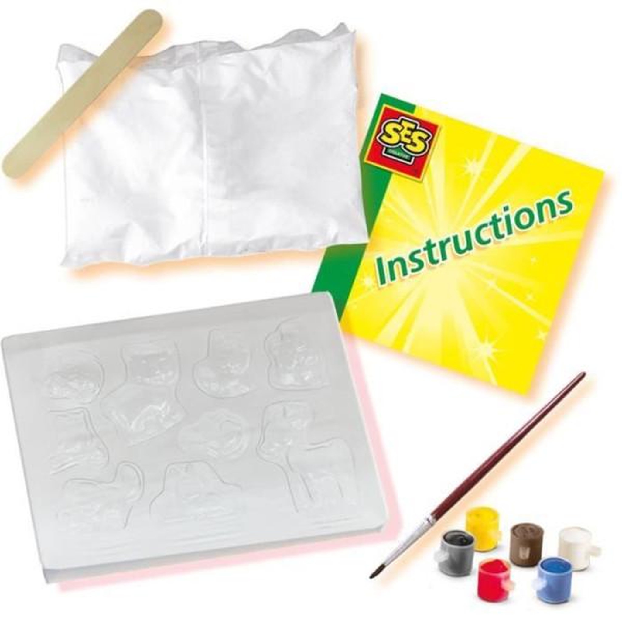 Voir la diapositive 4 : SES Creative Kit de moulage et peinture - SES CREATIVE - Animaux de la foret - Plastique recyclé - a partir de 5 ans - Mixte