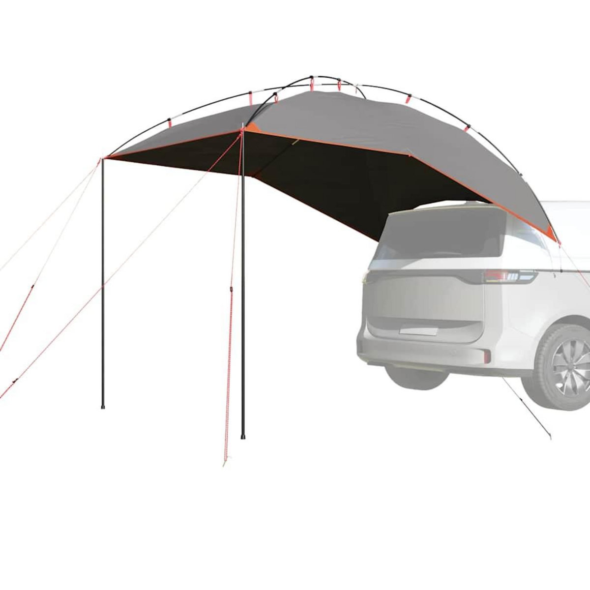 VIDAXL Tente de voiture gris et orange impermeable