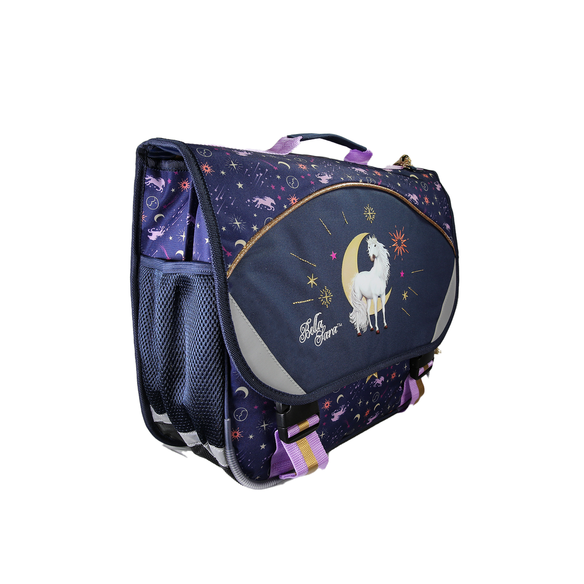 Voir la diapositive 2 : Bagtrotter Bella Sarra - Cartable 38 cm Bella Sara Celeste - Fille - Bleu Nuit - 2 compartiments