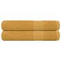 Voir la diapositive 1 : VIDAXL Serviettes 2 pcs doré 100x200 cm 360 g m² 100% coton