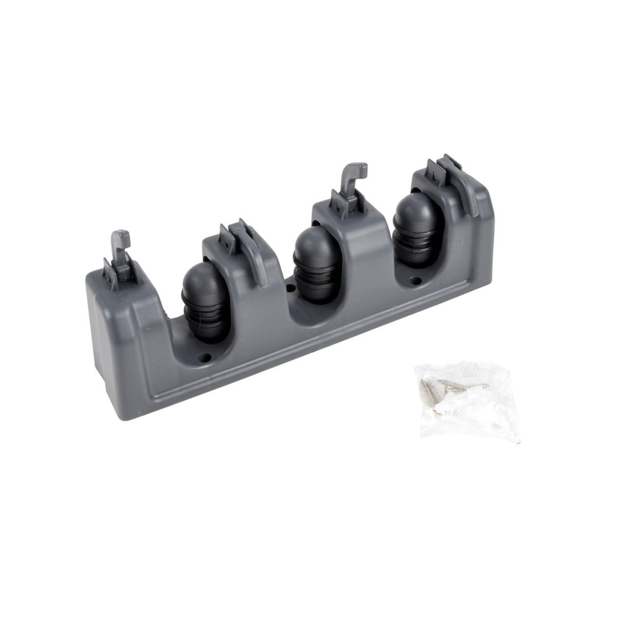 Voir la diapositive 2 : HOMEA Accroche 3 balais  4 crochets  anthracite