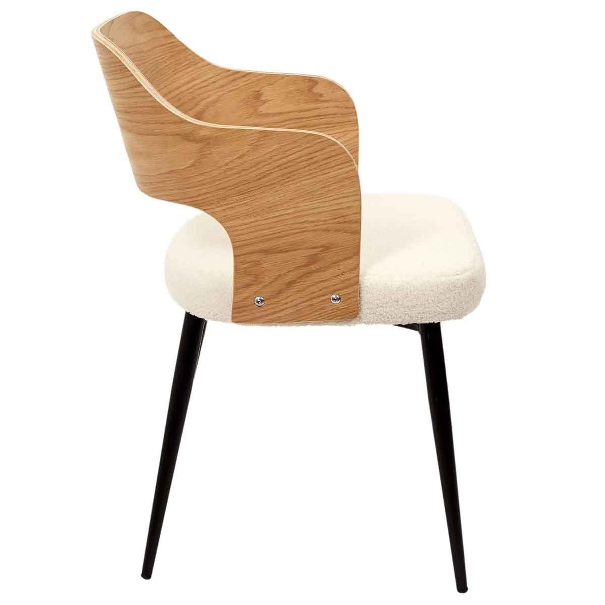 Voir la diapositive 4 : The Home Deco Factory Lot de 2 fauteuils scandinaves  loki  76cm blanc
