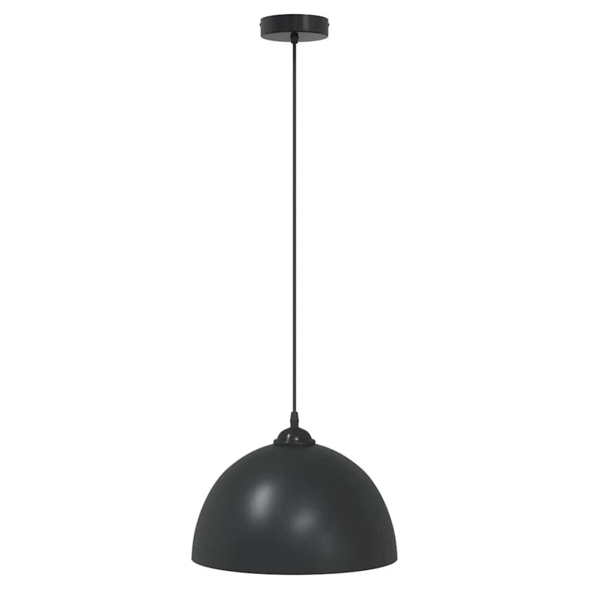 VIDAXL Lampes suspendues 2 pcs hauteur reglable E27 noir Ø 30 cm metal