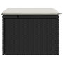 Voir la diapositive 5 : VIDAXL Tabouret de jardin avec coussin noir 55x55x37 cm resine tressee