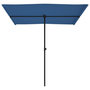 Voir la diapositive 4 : VIDAXL Parasol de jardin avec mat en aluminium 2x1,5 m Bleu azure