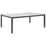 Voir la diapositive 1 : VIDAXL Table a dîner d'exterieur Marron 200x150x74 cm Resine tressee