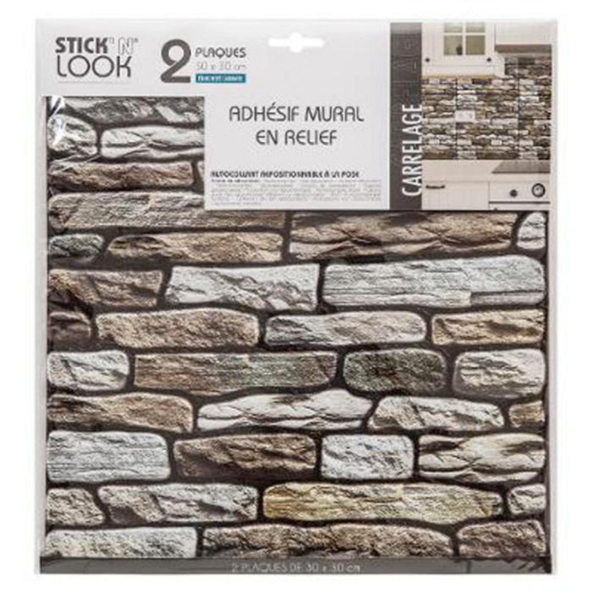 ATMOSPHERA 2 Stickers carrelage Mur - Taupe