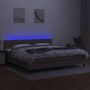 Voir la diapositive 4 : VIDAXL Sommier a lattes de lit et matelas et LED Taupe 200x200cm Tissu