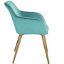 Voir la diapositive 2 : tectake Chaise MARILYN Effet Velours Style Scandinave