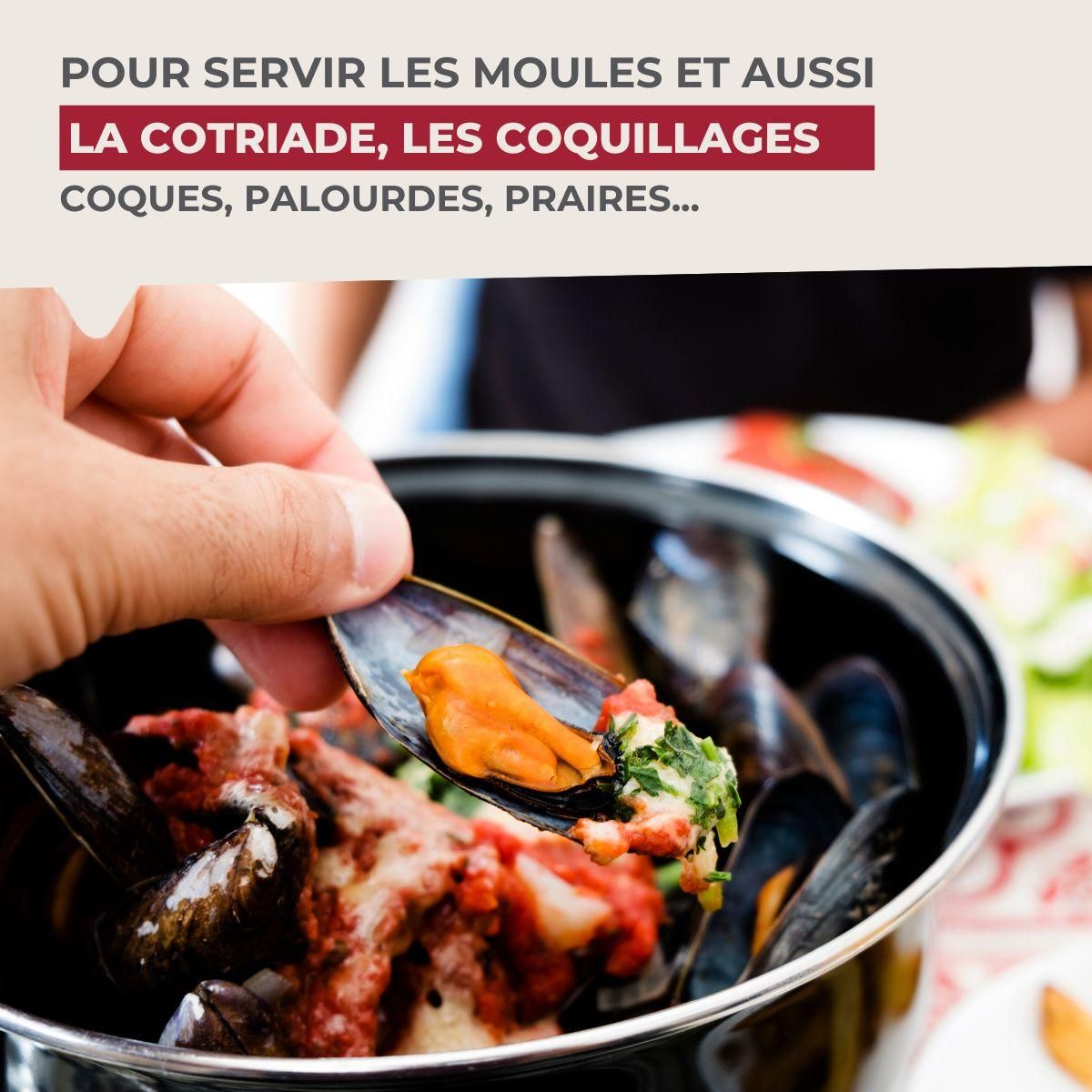 Fackelmann Marmite à moules émaillée 20,5 x 26 x 17,5 cm Fackelmann