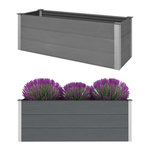 VIDAXL Lit sureleve de jardin WPC 150x50x54 cm Gris