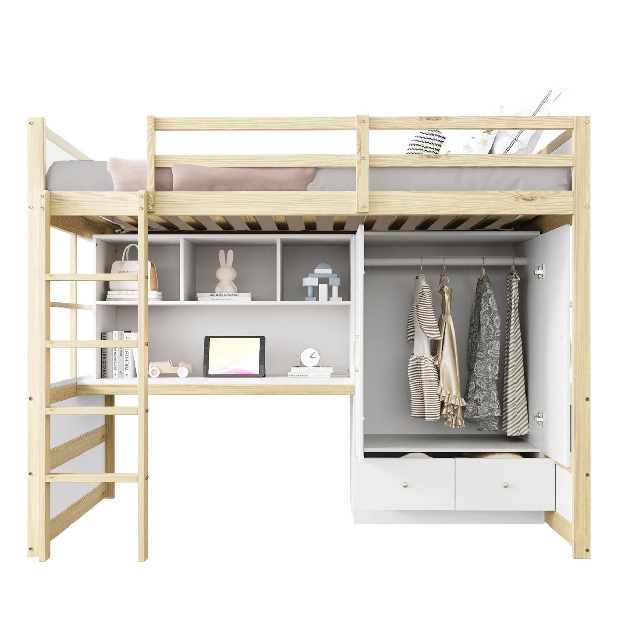 MERAX Lit mezzanine enfant