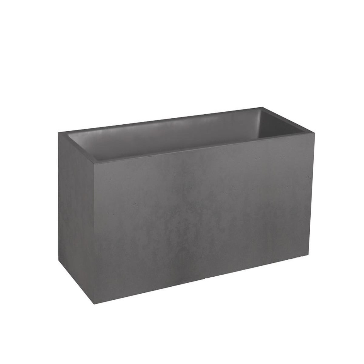 Eda Jardinière Muret Basalt Décor béton 98 L - Gris anthracite - Eda