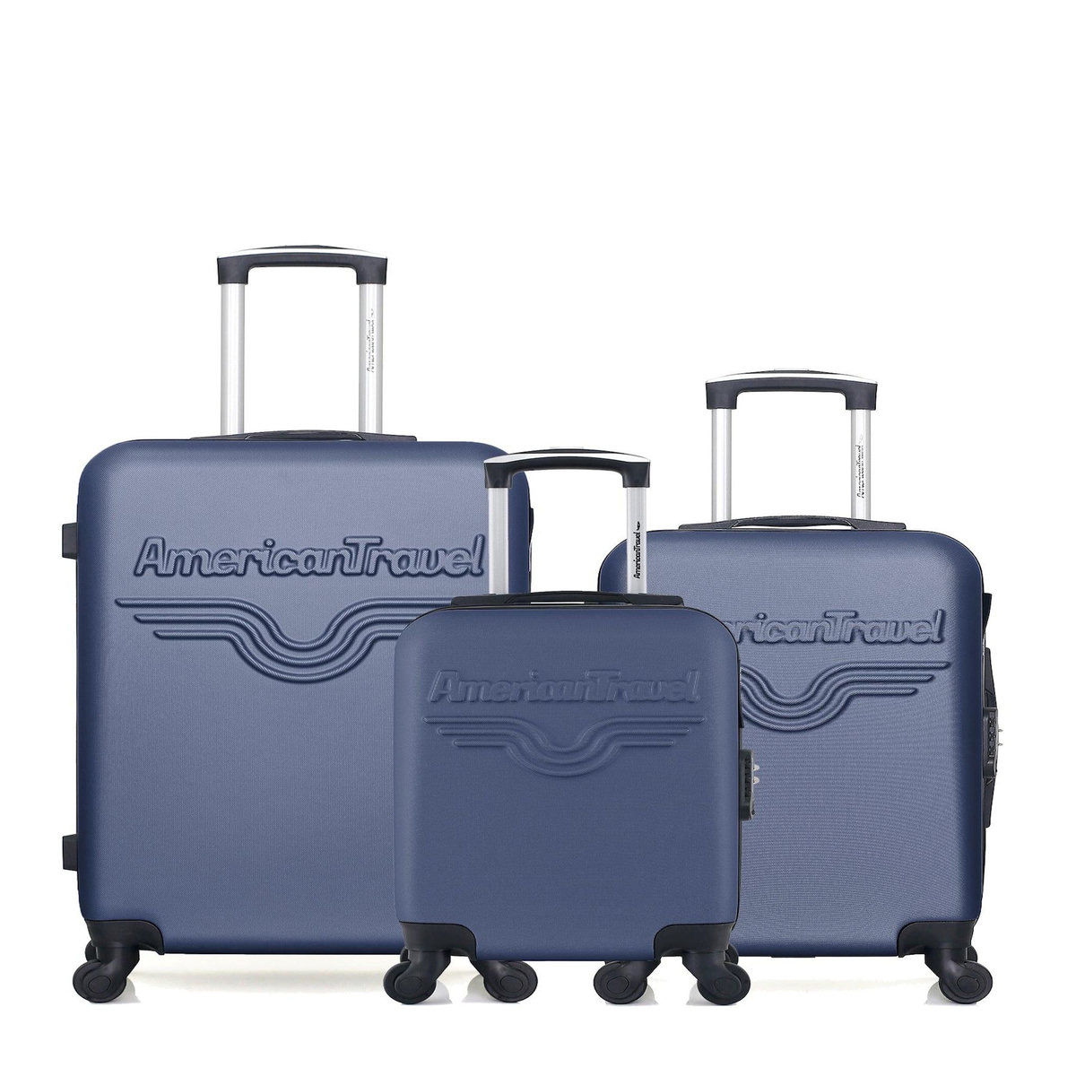 AMERICAN TRAVEL AMERICAN TRAVEL - Lot de 3 - Valise weekend, valise cabine et valise cabine XXS CHELSEA