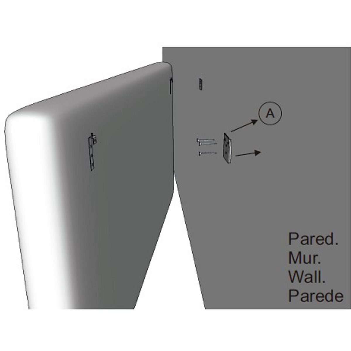 MARCKONFORT Tête de lit Rombo 160x60 cm Blanc, rembourrée de Mousse