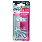 RED HEAD Lot de 4 chevilles et vis à visser vix RED HEAD, Diam.12 x L.30 mm