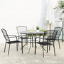 Voir la diapositive 1 : VIDAXL Ensemble de chaises de jardin empilables 5 pcs anthracite