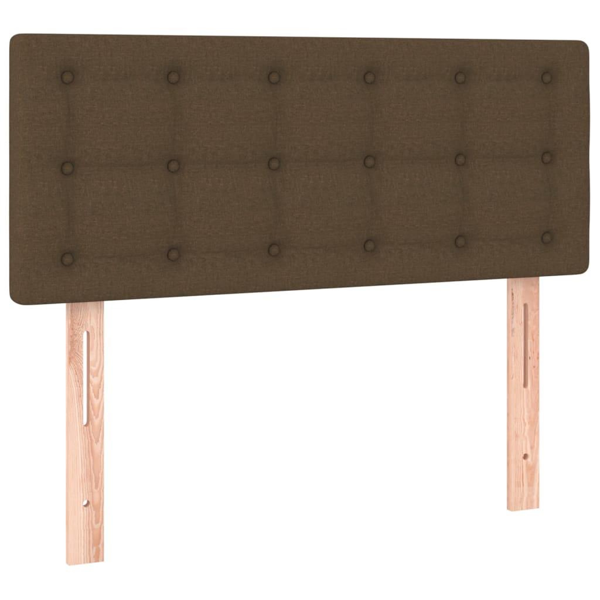 Voir la diapositive 2 : VIDAXL Tete de lit Marron Fonce 90x5x78/88 cm Tissu