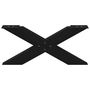Voir la diapositive 5 : VIDAXL Pieds de table basse forme de X 2 pcs noir 70x(30-31) cm acier