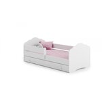 KOBI Lit enfant FALA BAR+SZU 140x70 avec tiroir de rangement avec matelas
