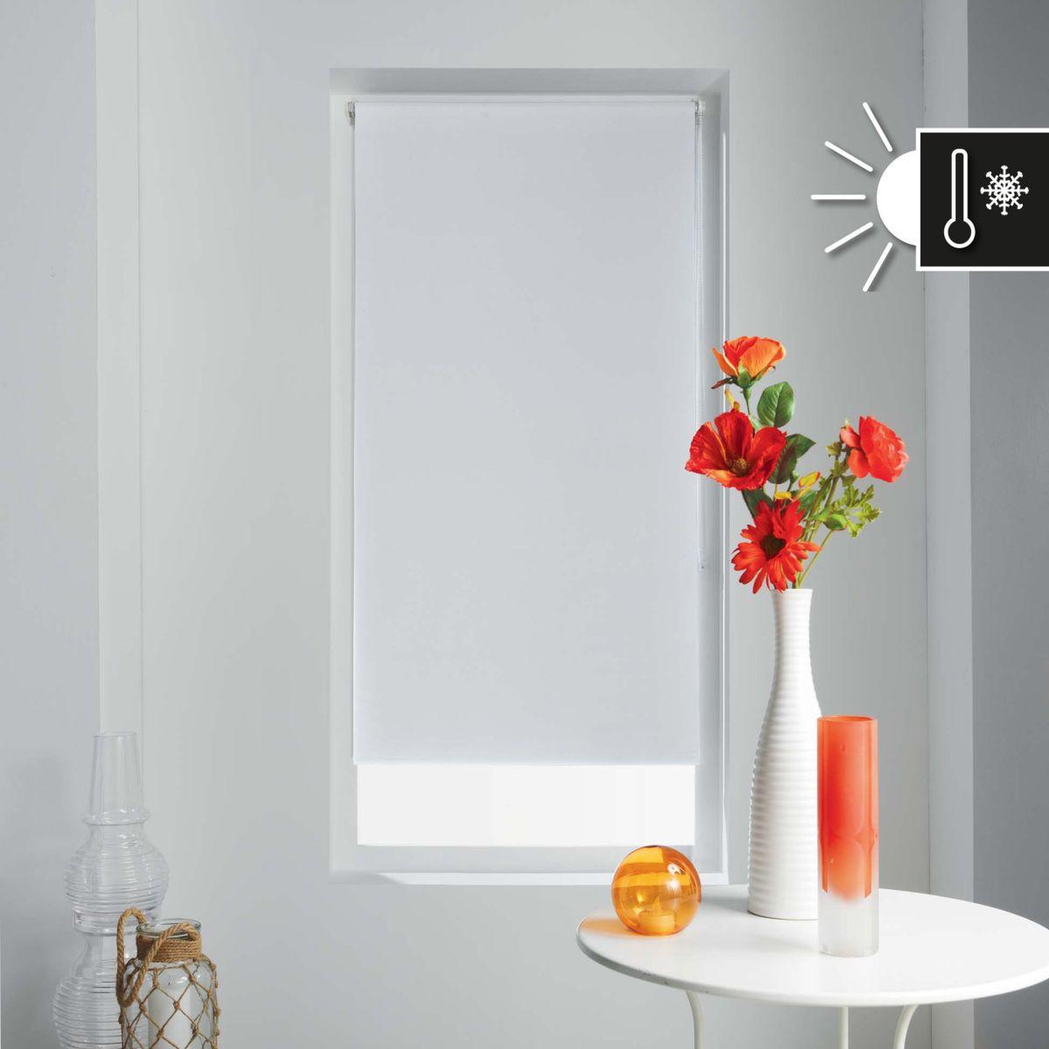 Voir la diapositive 3 : Douceur d'Intérieur Store enrouleur occultant  occult  90x180cm blanc