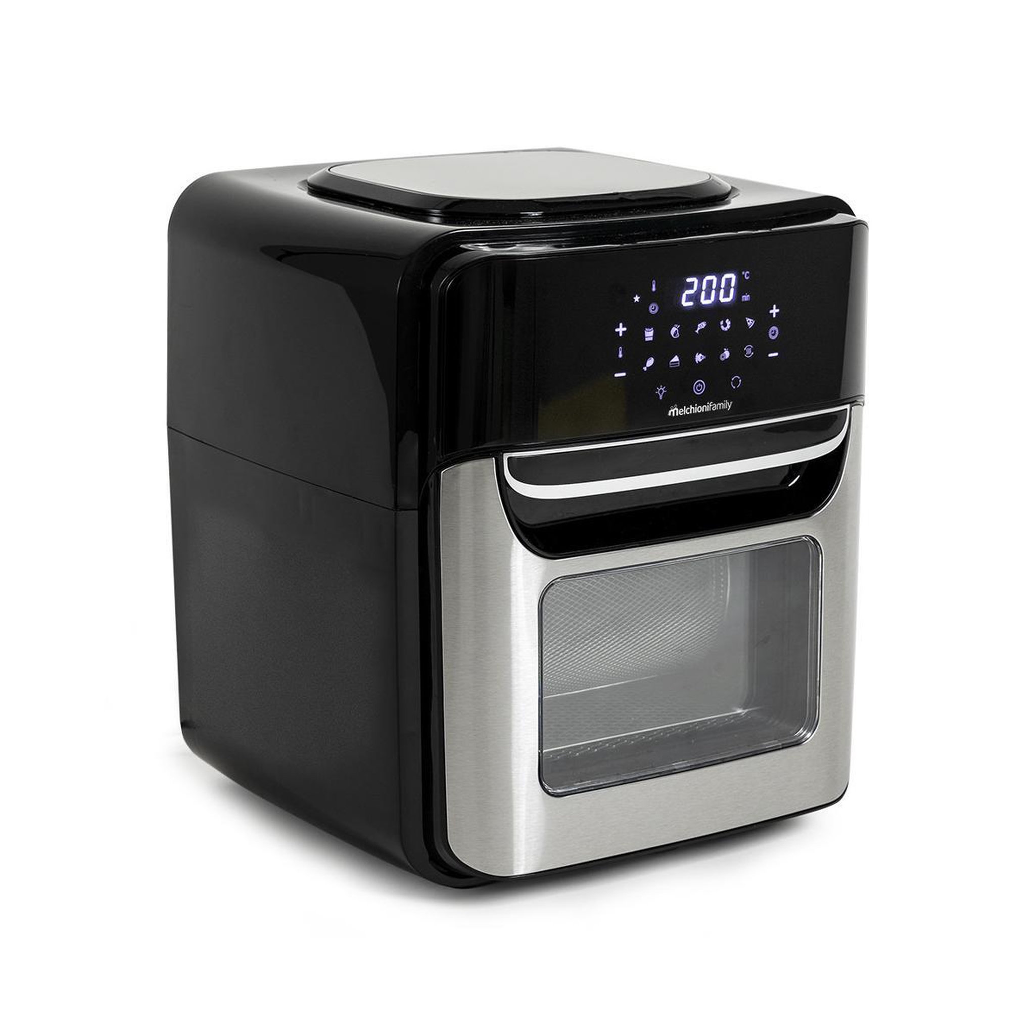Voir la diapositive 2 : MELCHIONI Friteuse simple melchioni 118340034 12 l indépendante 1700 w friteuse à air chaud noir acier inoxydable