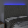 Voir la diapositive 3 : VIDAXL Tete de lit a LED Gris clair 144x7x118/128 cm Velours