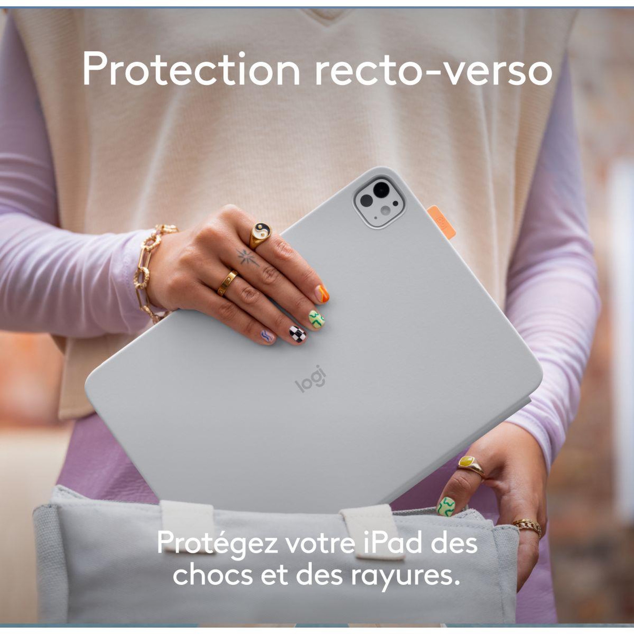 Voir la diapositive 4 : Logitech Etui flip folio 11 grey ipad pro