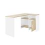 Voir la diapositive 1 : Bureau d'angle droit style indutriel avec rangement L136cm CHELSEA