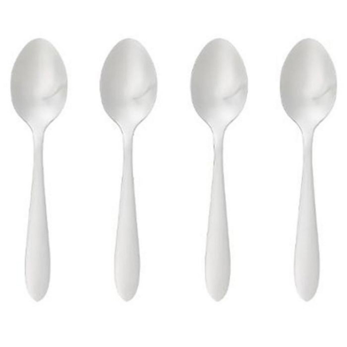 SECRET DE GOURMET Lot de 4 Cuillères à Café Inox  Nevis  14cm Argent