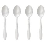 SECRET DE GOURMET Lot de 4 Cuillères à Café Inox  Nevis  14cm Argent