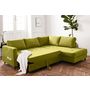 Voir la diapositive 3 : LISA DESIGN Anna - canapé d'angle droit - 5 places - convertible - en velours