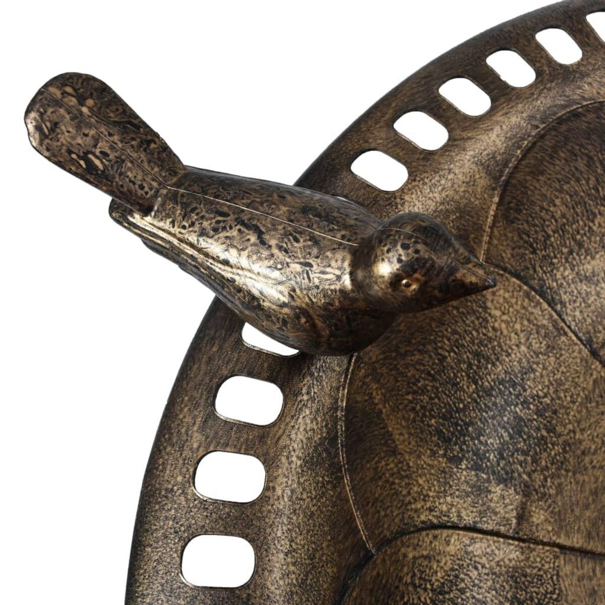 VIDAXL Baignoire de jardin pour oiseaux Bronze Plastique