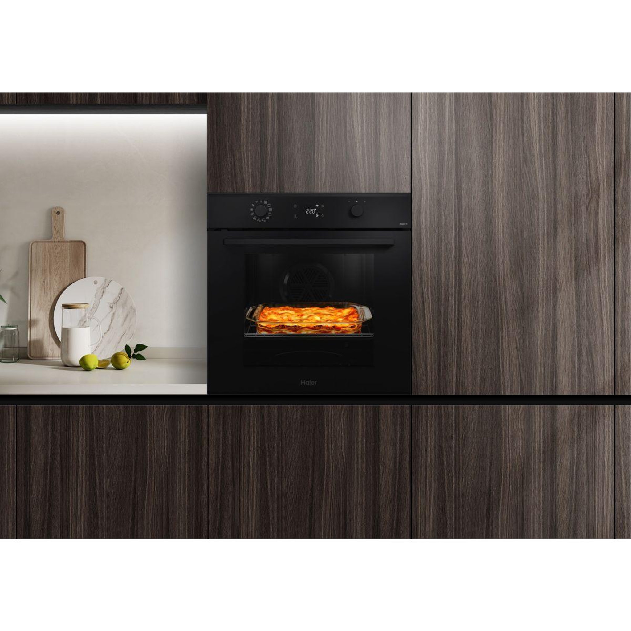 Voir la diapositive 5 : HAIER Four encastrable id2p5b5eytb - pyrolyse - hydrolyse - chaleur pulsée - porte froide - rails télescopiques