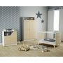 Voir la diapositive 3 : Lit bébé sommier réglable 60x120cm CARNAVAL Blanc et décor bouleau