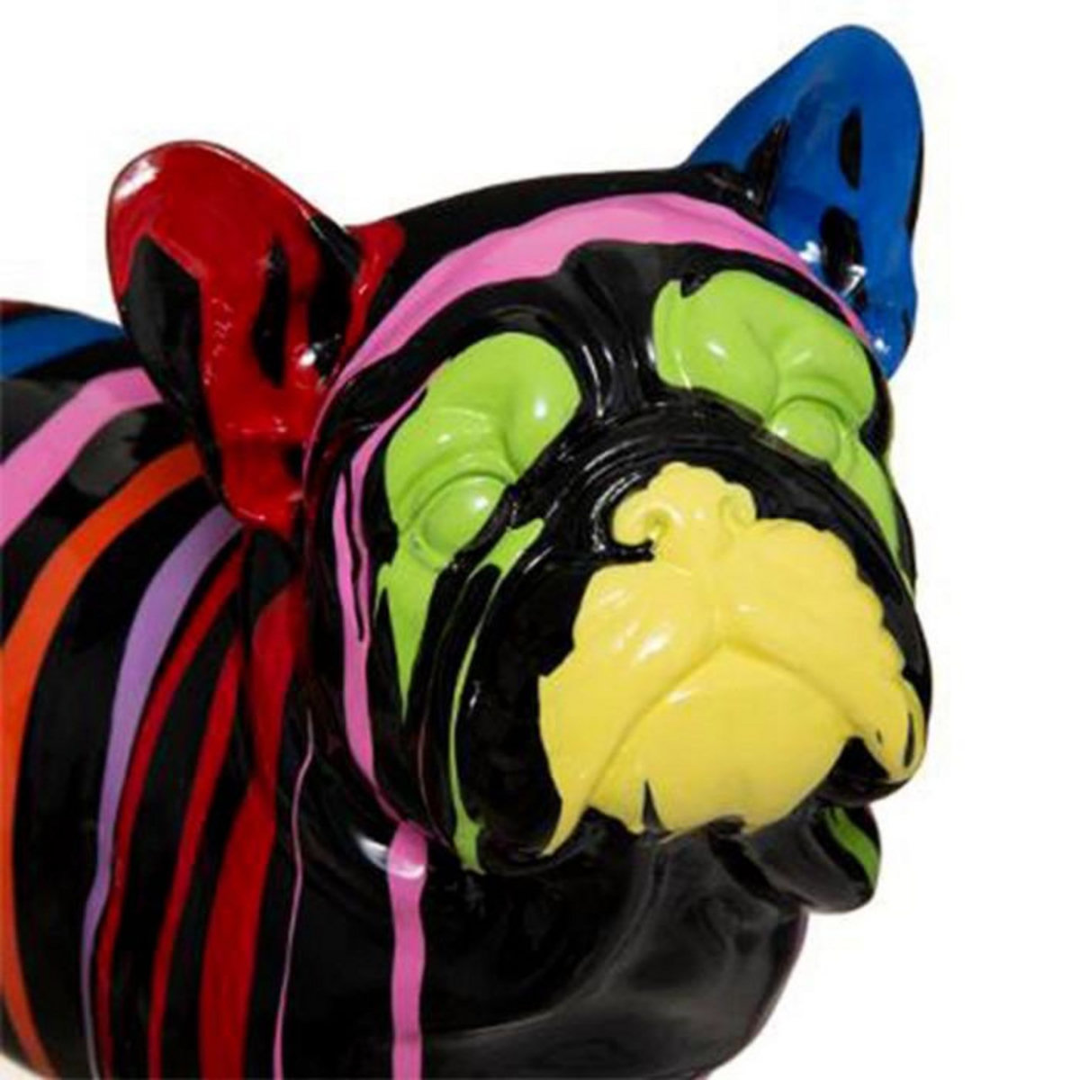 ATMOSPHERA Statuette Déco  Chien Peint  34cm Noir