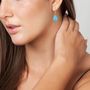 Voir la diapositive 2 : SC BOHEME Boucles d'oreilles SC Bohème ornées de deux pierres turquoises